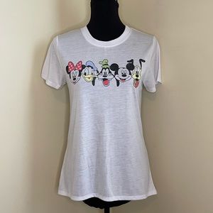 Disney Characters Shirt Small White